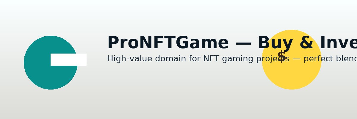 ProNFTGame banner — NFT gaming and investment